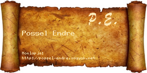 Possel Endre névjegykártya
